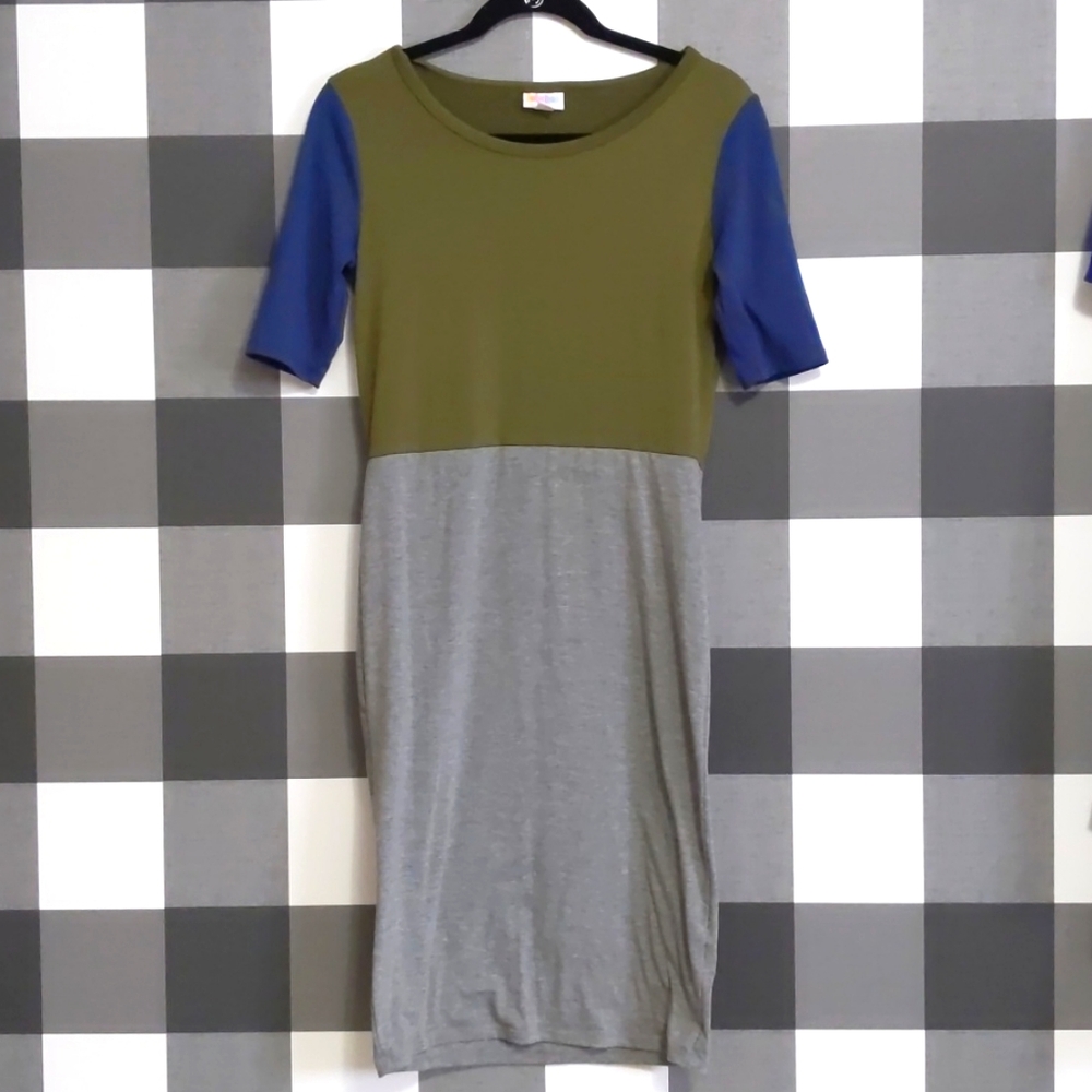 LuLaRoe Julia color block dress